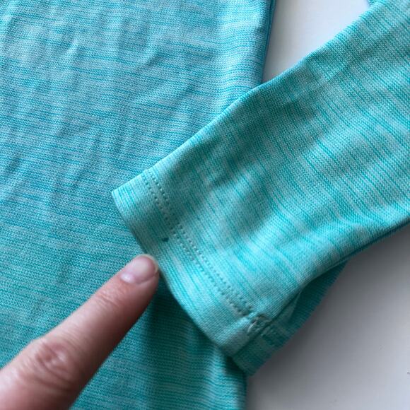 Under Armour Youth Small Teal Long Sleeve Athletic Tee - Picture 2 of 6